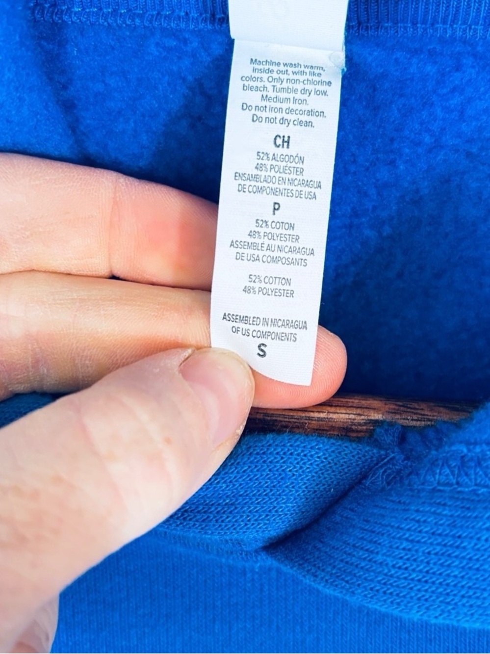 Bella Canvas Royal Blue Cropped Hoodie - Women's Lightweight Pullover - Picture 4 of 4